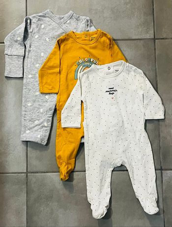 Lot 3 pyjamas légers neufs Kiabi 3 mois