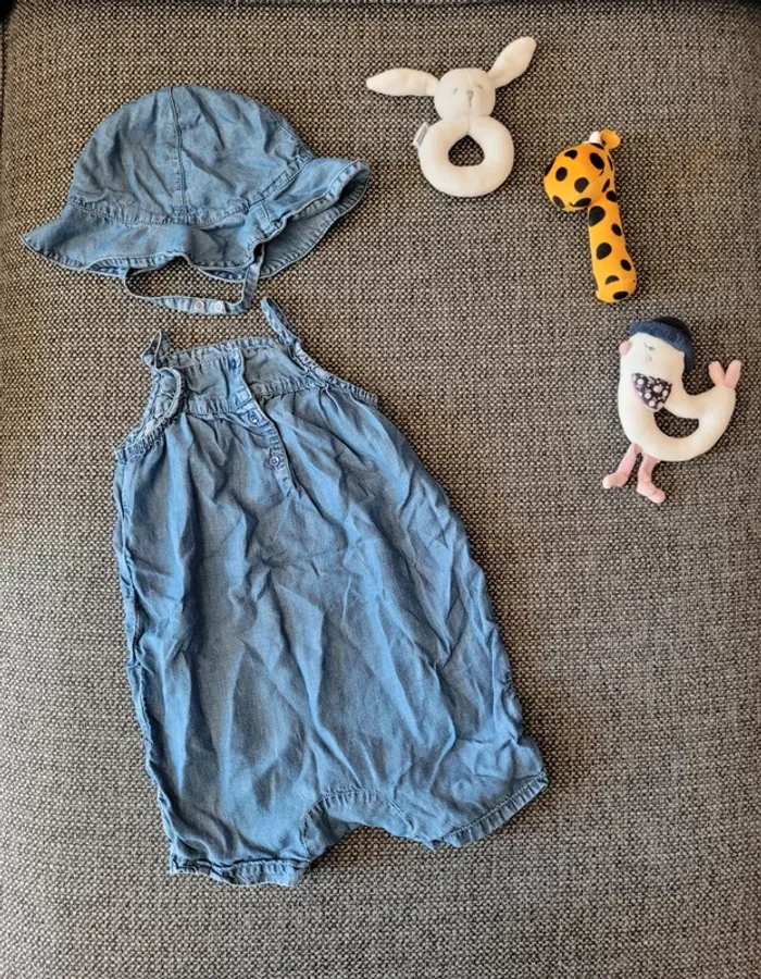 Combishort fille et son chapeau 36 mois - photo numéro 6