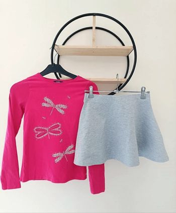 10 ans ensemble teeshirt Okaïdi et jupe kiabi