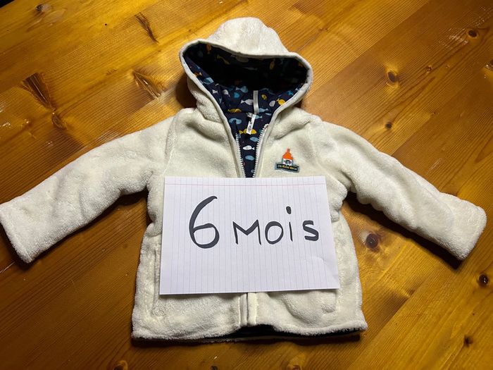 Manteau polaire blanc 6mois orchestra