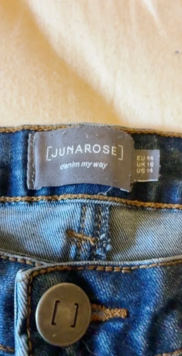 Short en jean taille haute bleu Junarose - photo numéro 6