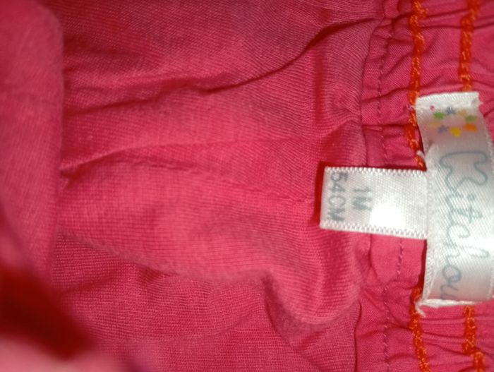 pantalon fille Kitchoun rose fuchsia taille élastique taille 1 mois / 56 cm - photo numéro 2