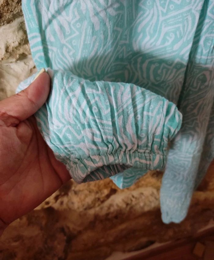 🌺 combinaison fille blanche et turquoise 122-128 cm - 7/8 ans🌺 - photo numéro 7