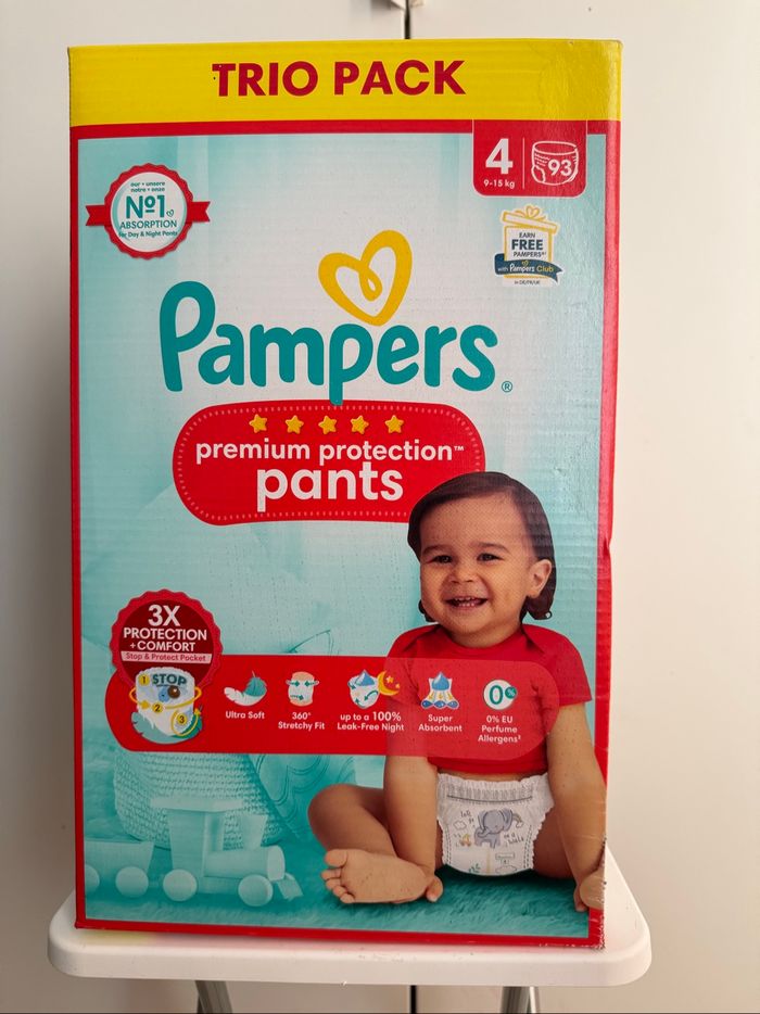 93 couches pampers premium pants taille 4