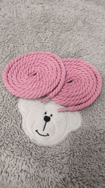 🌸🪢 Lacets corde rose bonbon – 120 cm (touche pop & fun)