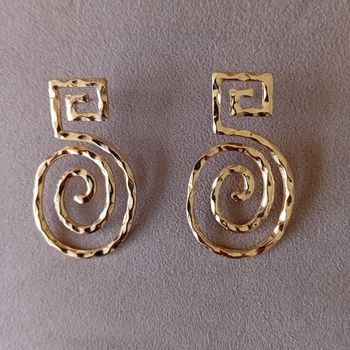 Faby27800 Boucles d'oreilles pendantes jaune doré d'une forme géométrique originale Hauteur 6 cm