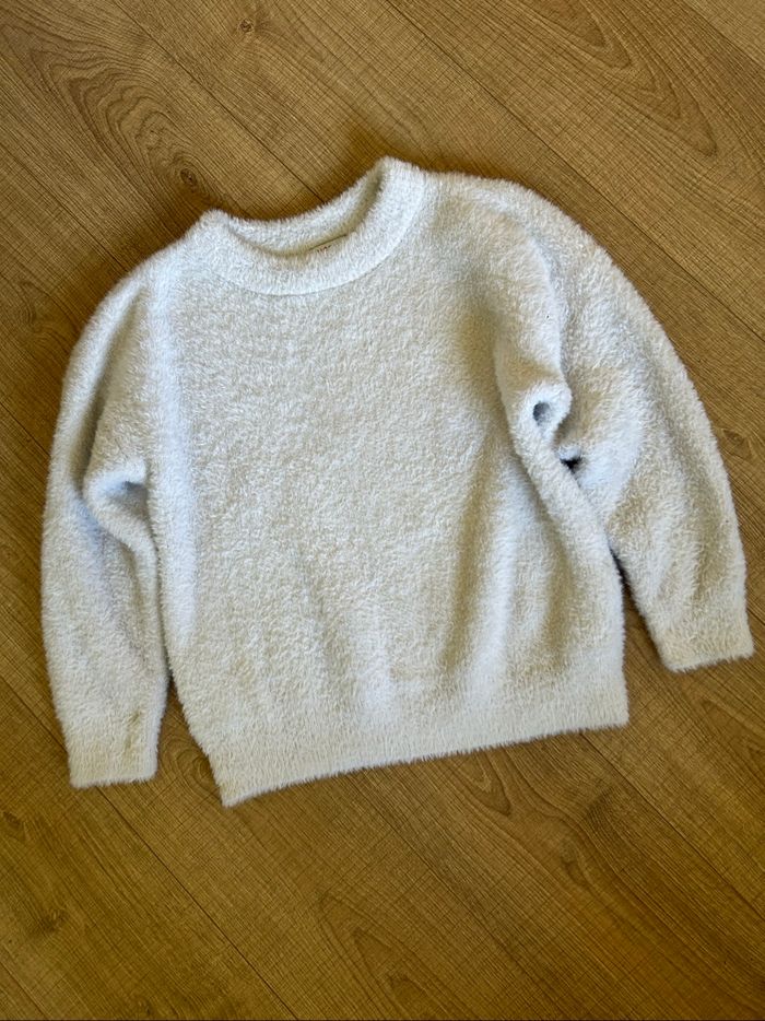 Pull blanc tout doux à manches longues Morgan taille S comme neuf - photo numéro 7