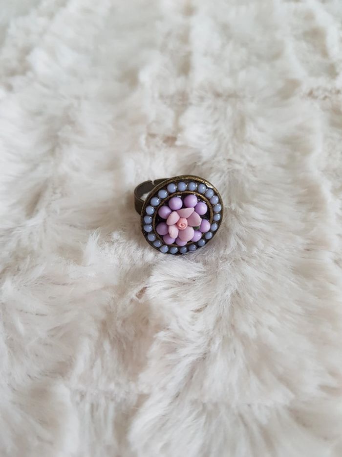 Bague fantaisie vintage ajustable - photo numéro 3