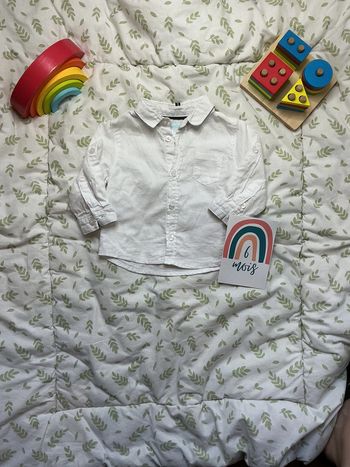 chemise manches longues blanc 6 mois obaibi