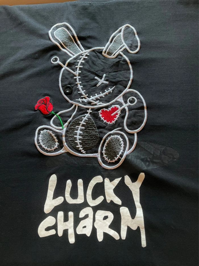 T-shirt noir pour homme BKYS Lucky Charm taille 3XL 376 - photo numéro 3