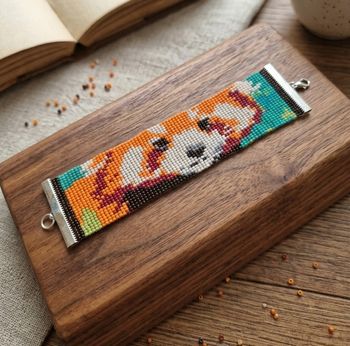 Marque page panda roux 