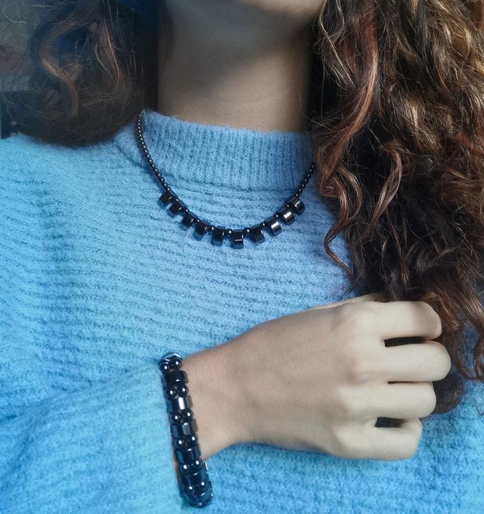 Parure vintage noire