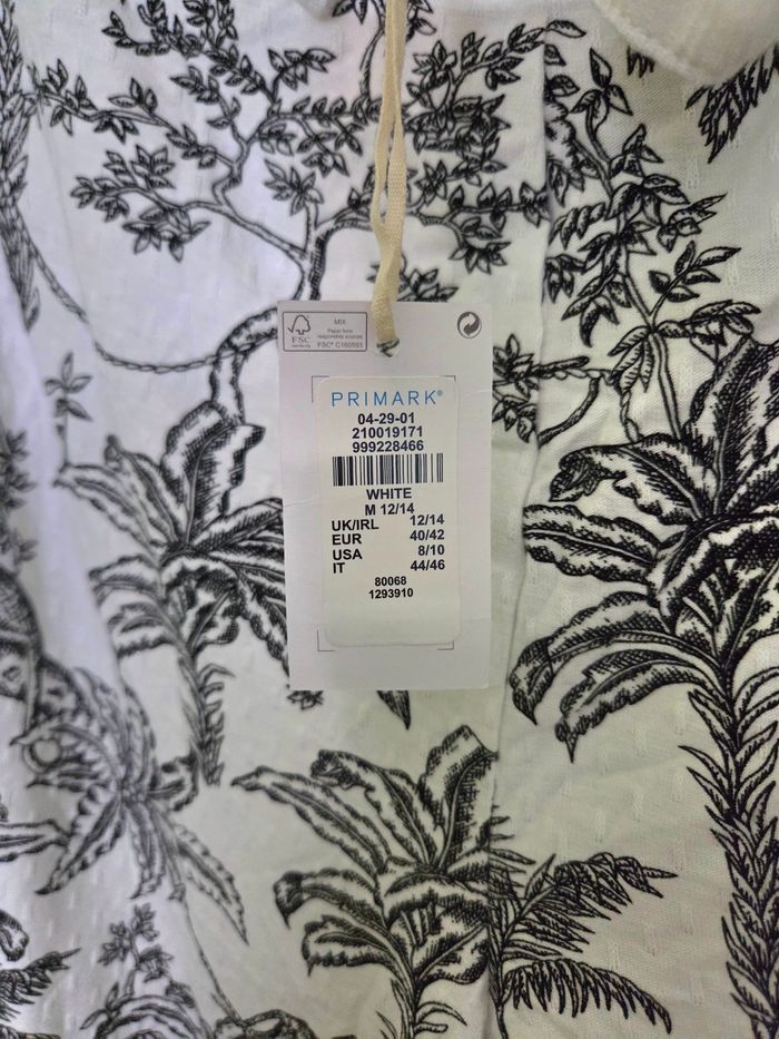 Pantalon taille M ( 38 ) fluide Primark, motif palmiers, neuf avec étiquette - photo numéro 4