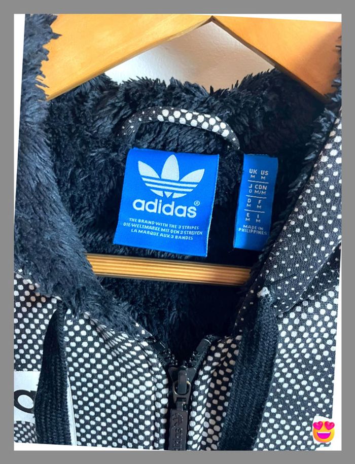 Veste polaire Adidas Originals – Taille M – Camouflage gris/noir - photo numéro 4