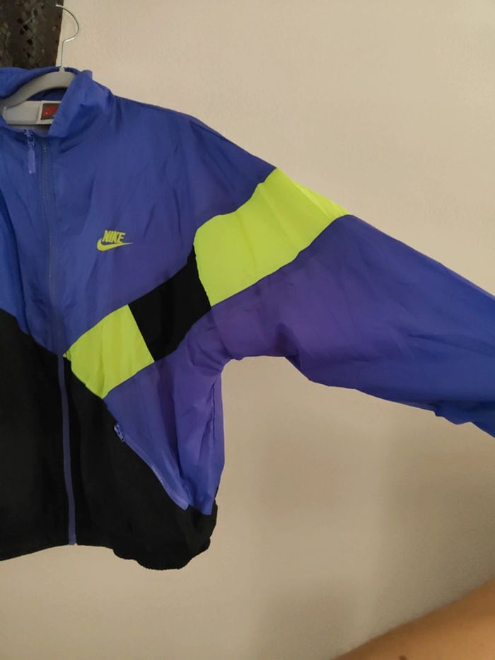 Veste Nike vintage jaune fluo violette noire - photo numéro 5
