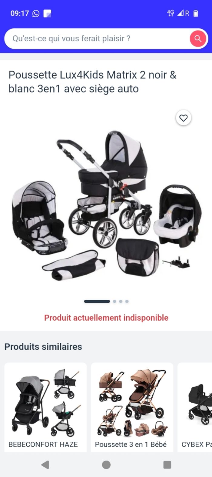 Poussette 3  en 1 ,(en main propre uniquement) - photo numéro 2
