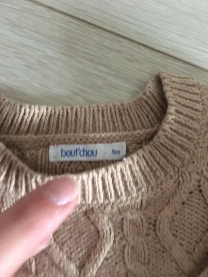 Ensemble pantalon à bretelles + pull 9 mois pat et ripaton - photo numéro 5