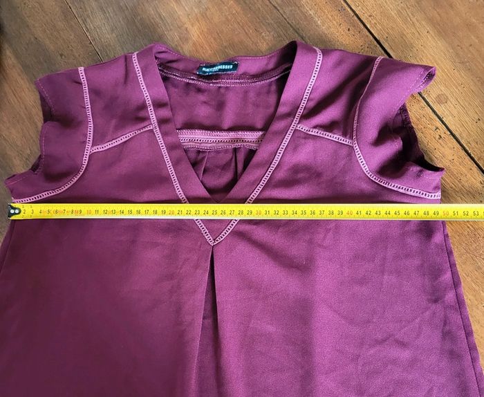 Robe manches courtes bordeaux prune Rue des Abbesses taille 3 ou 38 40 - photo numéro 12