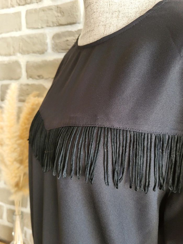 Blouse fluide noire à franges Arkitect - Neuve - photo numéro 8