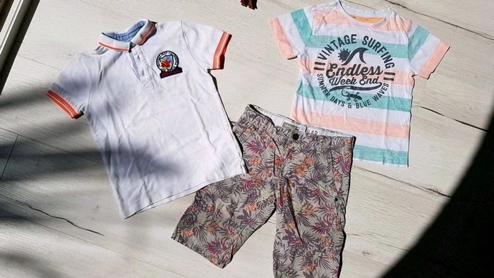 Superbe lot 3 pièces pastel garçon 6 ans ikks okaidi - photo numéro 2