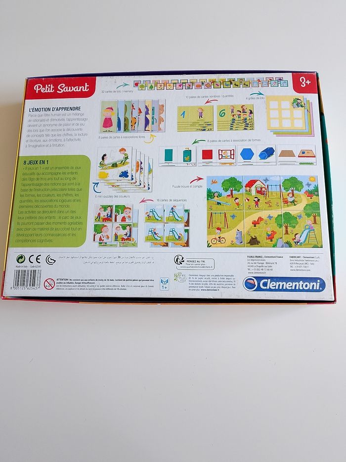 8 jeux en 1 petit savant clementoni complet - photo numéro 2