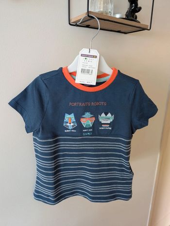 T shirt manches courtes 3 ans Sergent major Neuf