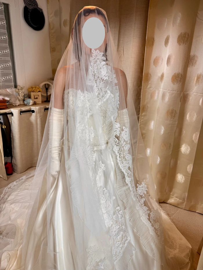 Robe de mariée neuve avec jupon gants et voile - photo numéro 13