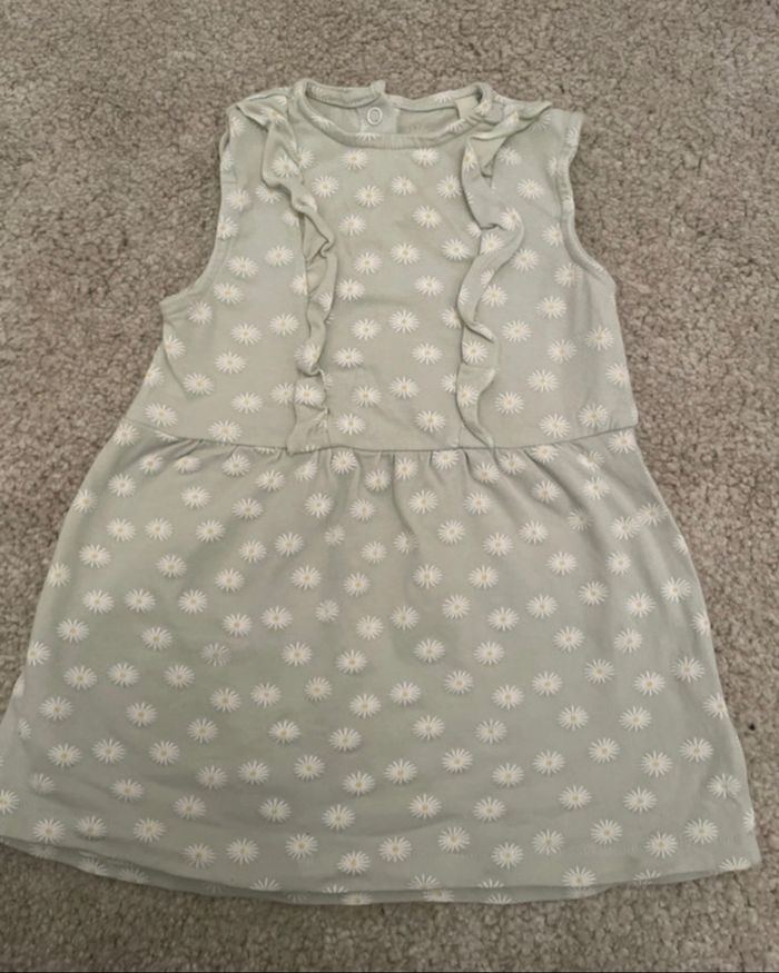 Robe bébé fille 12 mois vert sauge