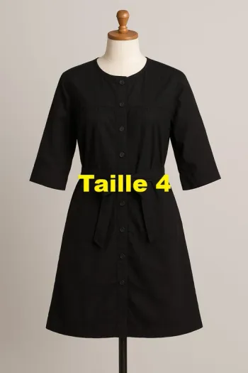 Combi short manche 3 / 4 noir Folia Taille 4
