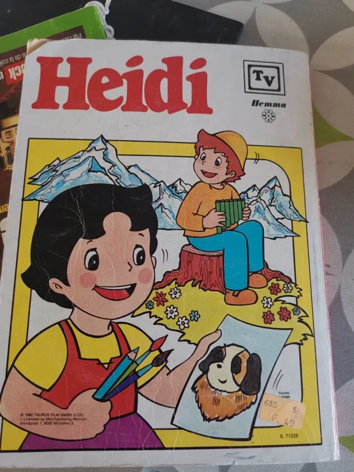 Livre à colorier Heidi.