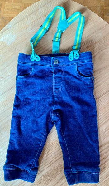 Pantalon jeans a bretelles mois garçon Du pareil au même