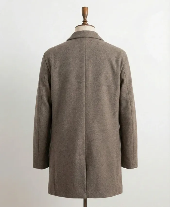 Manteau long droit marron glacé - LH Taille L - photo numéro 2