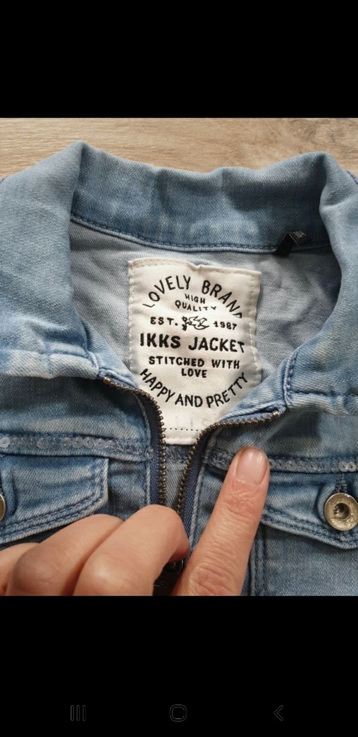 Veste jeans fille ikks 4 ans - photo numéro 3