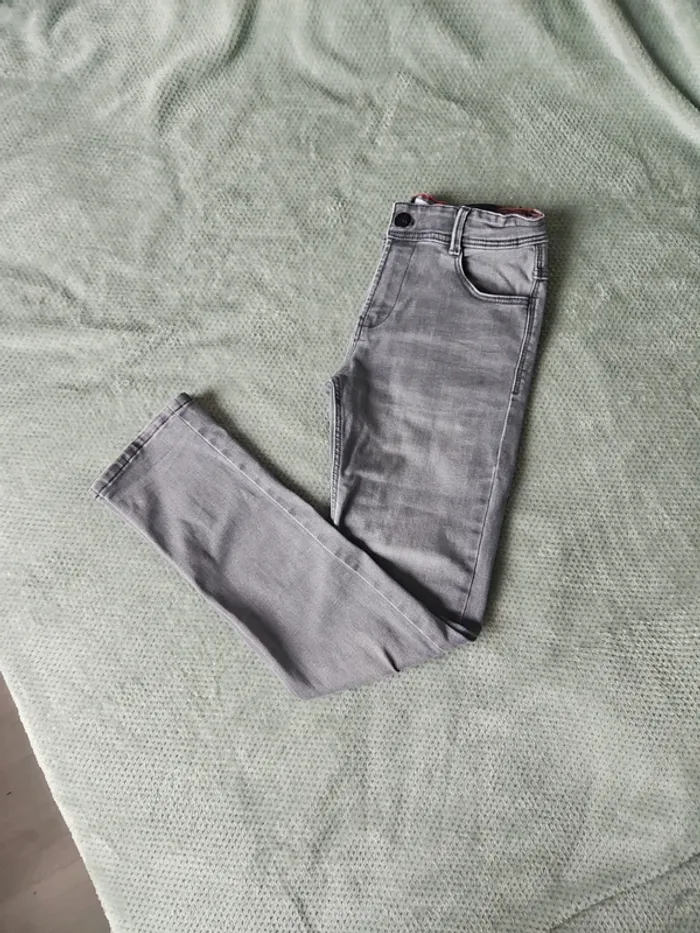 Jeans slim gris okaidi 12 ans