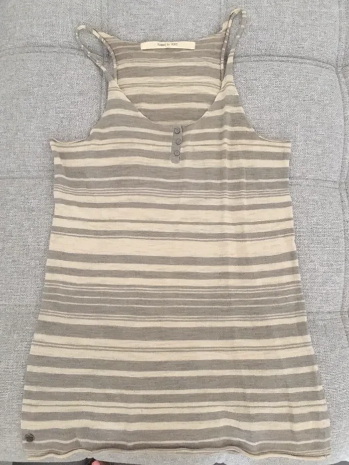Debardeur IKKS gris et crème