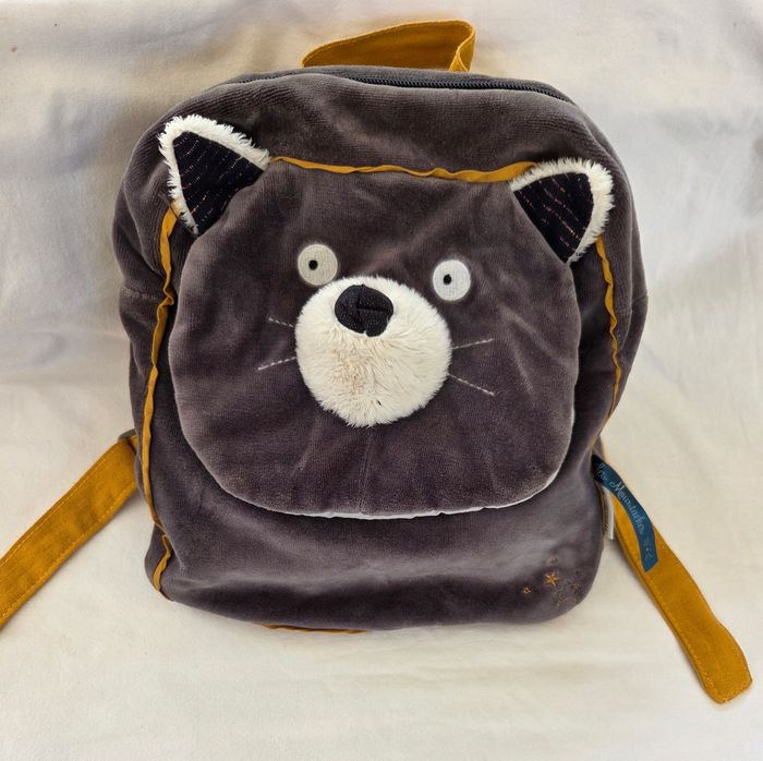Sac a dos chat gris Alphonse - Les Moustaches - Moulin Roty