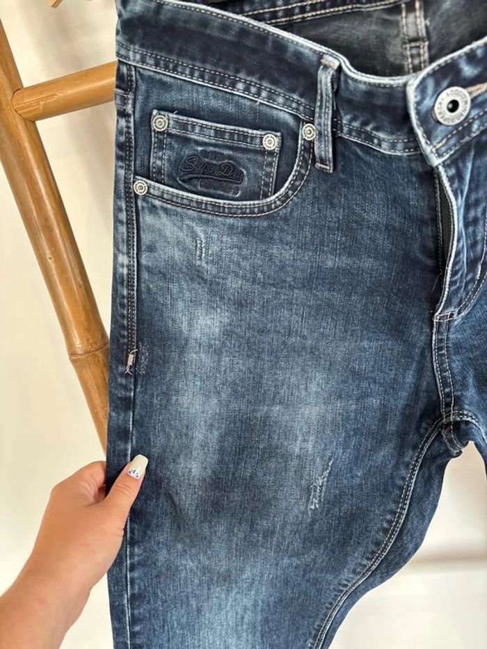 Jean bleu foncé superdry taille 41 - photo numéro 7