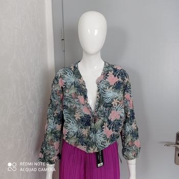 Chemise motifs feuilles t38/40