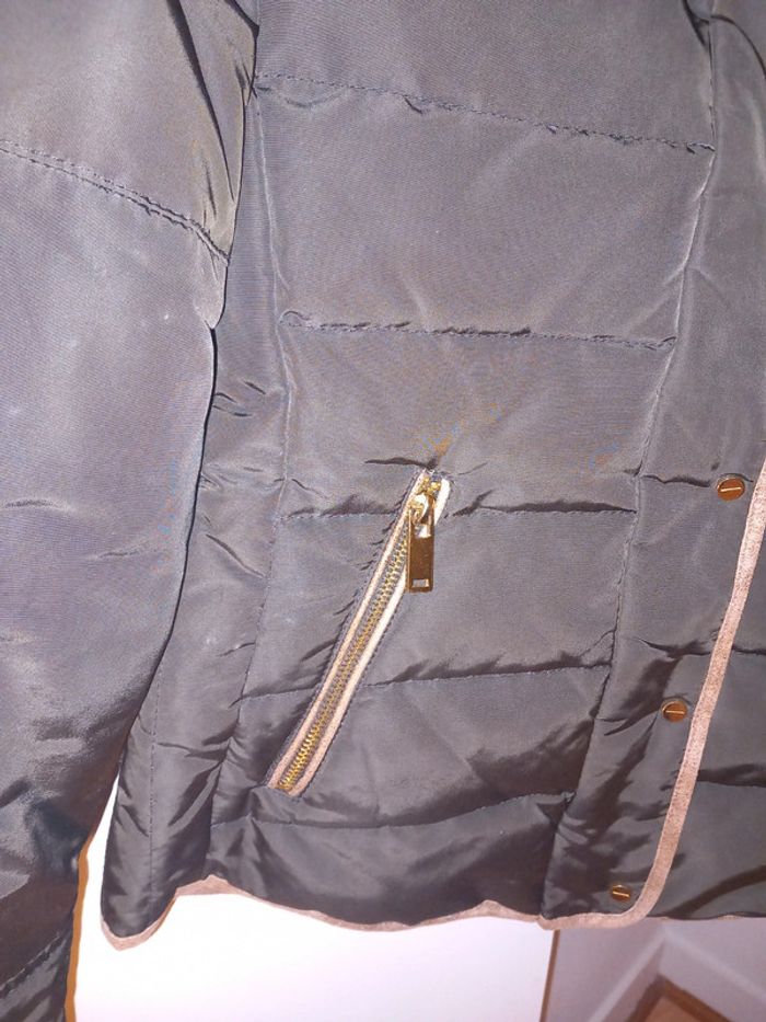 Manteau chaud marron zara taille s - photo numéro 5