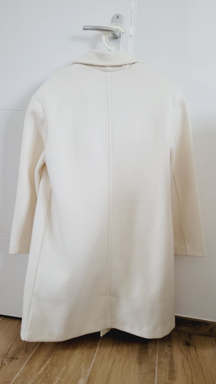 Manteau blanc beige Bershka taille S - photo numéro 4