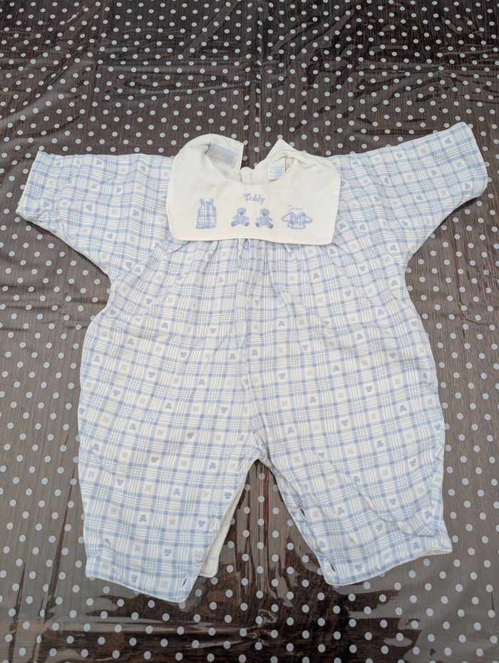 Combinaison Aubisou bleu bébé 3 mois