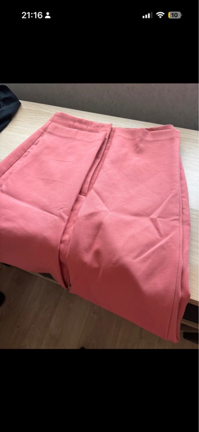 Pantalon droit rose - photo numéro 4