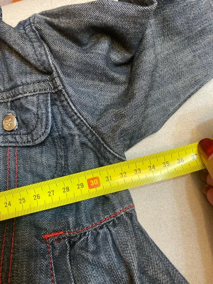 Veste en jean coton bleu avec capuche DPAM 2 ans / 24 mois - n86m - photo numéro 7