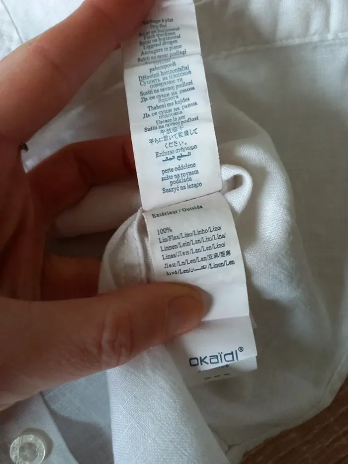 Chemise blanche en lin 8 ans - photo numéro 8