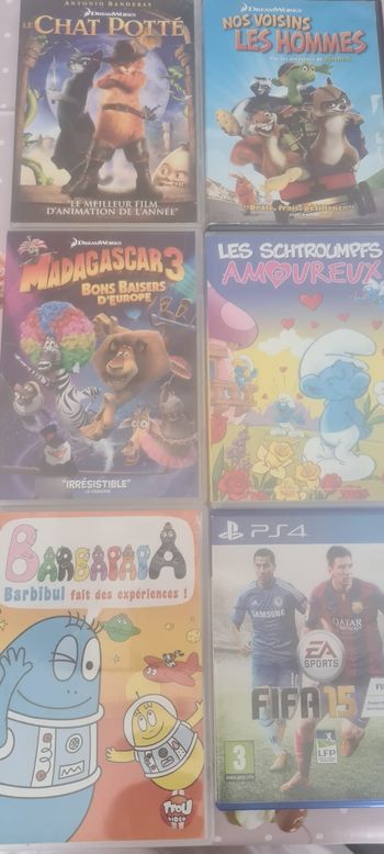 5 dvd + 1 jeu ps4