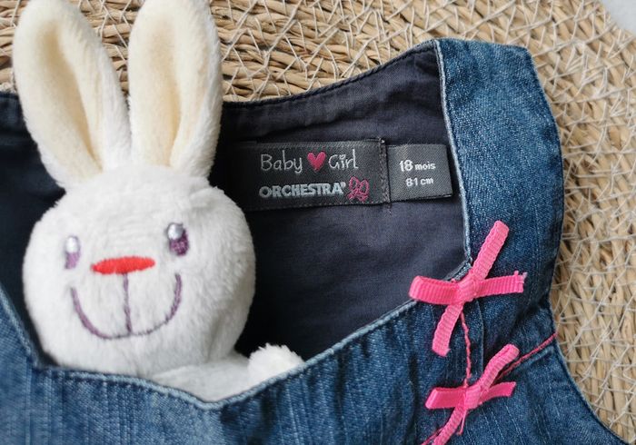 Robe 👣 jean léger, Broderies, orchestra, 18 mois - photo numéro 11