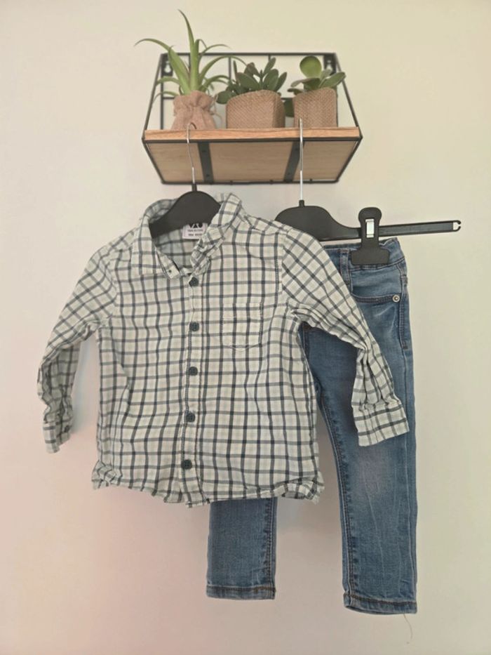 Ensemble chemise et jean / TAO et Zara 18 mois 👦
