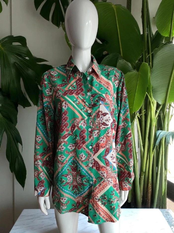 Chemise imprimée multicolore Shein