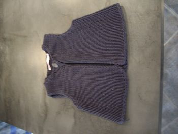 Gilet sans manche coton CFK 5 ans coton marine et doré