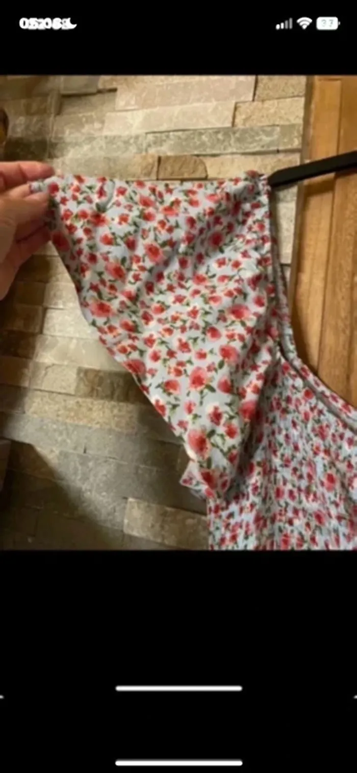 Robe à manches volants Zara taille L - photo numéro 4